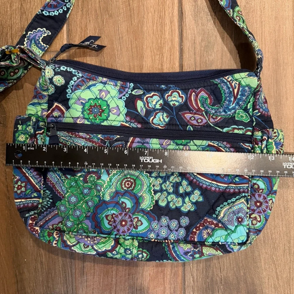 Vera Bradley Blue Rhapsody Quilted Crossbody Shoulder Bag Paisley Floral - Picture 11 of 12